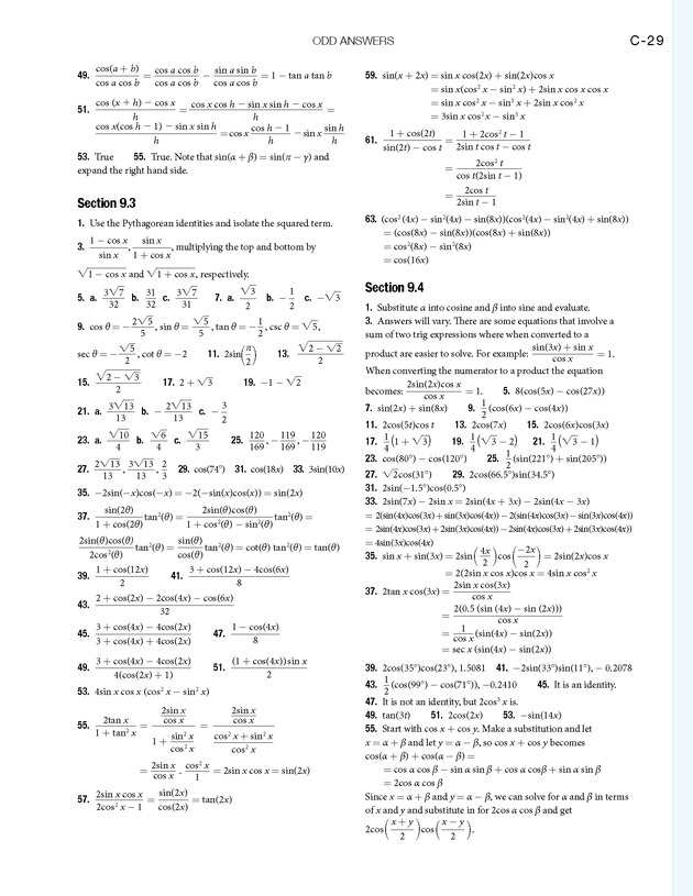 Algebra and Trigonometry - 